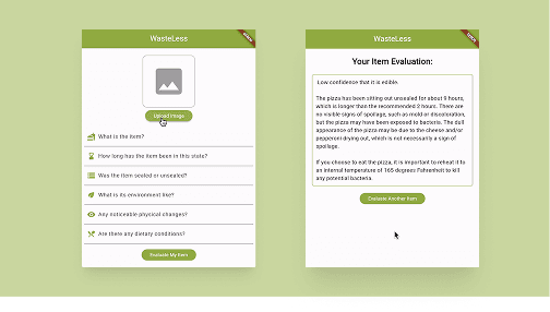 WasteLess project screenshot